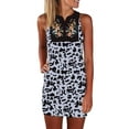 thumbnail image 1 of FASHIONWT Women Plus Size Sexy Sleeveless Retro Leopard Print T-Shirt Dress Mini Short Dress, 1 of 4