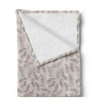 thumbnail image 2 of Leaves Soft Flannel Fleece Blanket, Sketch Foliage Pattern with Victorian Inspirations Antique Motif of Medieval Period, Cozy Plush for Indoor and Outdoor Use, 70" x 90", Taupe Beige, by Ambesonne, 2 of 5