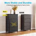 thumbnail image 4 of Casacomoda Dresser for Bedroom with 4 Storage Drawers, Small Dresser Chest of Drawers Fabric Dresser with Sturdy Steel Frame, Black, 4 of 7