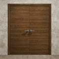 thumbnail image 3 of Interior Solid French Double Doors 84 x 84 inches | Ego 5000 Cognac Oak | Wood Interior Solid Panel Frame | Closet Bedroom Modern Doors, 3 of 5