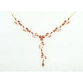 thumbnail image 3 of Faship Gorgeous Coral Rhinestone Crystal Floral Necklace Earrings Set, 3 of 5