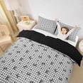 thumbnail image 3 of Erosebridal Cute Bows Bowtie Twin Bedding,Black Cartoon Bowknot Pattern Duvet Cover Set For Kids 2-Piece,No Comforter,Reversible, 3 of 6