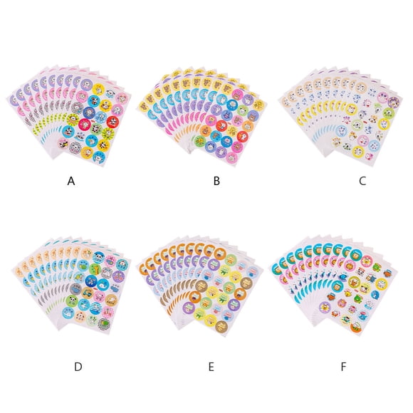 Ruiboury 10 Sheets Commend Stickers Removable PVC Mother Praise Labels Set Multi-style Reward Decals Household Students Supplies Welldone