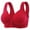 Red, variant on Voncos Plus Size Bras No Wire Front Closure Comfortable Breathable Everyday Bras for Women Pink Bra Size 2XL