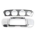 thumbnail image 3 of ZS 4Pcs Chrome Motorbike Tri Line Gauge Stereo Accent Trim ABS Decoration Covers For Harley Electra Street Glide 2014-2022, 3 of 5