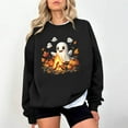thumbnail image 2 of Taqqpue Halloween Sweatshirt for Women Casual Hallowmas Long Sleeve Crew Neck T Shirts Fall Loose Fit Graphic Plus Size Pullover Tops, 2 of 4