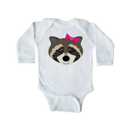 

Inktastic Raccoon Girl Animal Gift Baby Girl Long Sleeve Bodysuit