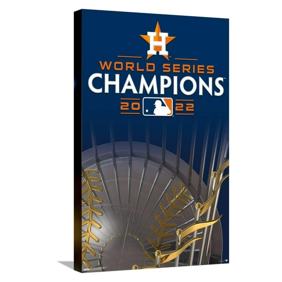 MLB Houston Astros - 2022 World Series Team Logo Canvas Wall Poster, 14.725" x 22.375"