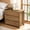 Rustic Brown, variant on Fully Assembled Solid Wood Narrow End Table 3 Drawers Slim Nightstand Bedside Table For Small Spaces Living Room Bedroom Black 2PCS