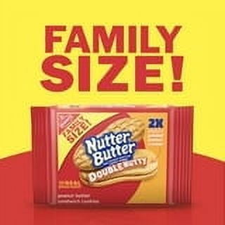 Nutter Butter Double Nutty Peanut Butter Sandwich Cookies, Family Size, 15.27 oz(2pack)