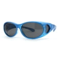 thumbnail image 2 of Polarized Womens 60mm Rhinestone Oval Fit Over Sunglasses Blue Black, 2 of 6