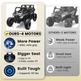 thumbnail image 4 of Joyracer 24 Volt Ride on Toys with Remote, 4WD Power UTV Wheels with 800W Motors, Bluetooth, Spring Suspension, LED Light, 3 Speeds, Black, 4 of 12