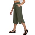 thumbnail image 3 of Women's Capri Pants Wide Leg Plus Size UPF50+ Lightweight Quick Dry Pants Casual Loose Hiking Walking Capris, 3XL, 3 of 6