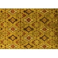 thumbnail image 1 of Ahgly Company Machine Washable Indoor Rectangle Oriental Yellow Industrial Area Rugs, 7' x 9', 1 of 4