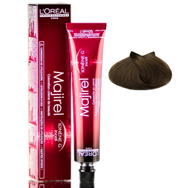7/7n , L'Oreal Majirel COOL COVER Permanent Cream Hair Color Dye Haircolor,  hair scalp beauty - Pack of 2 w/ Sleek Teasing Comb 