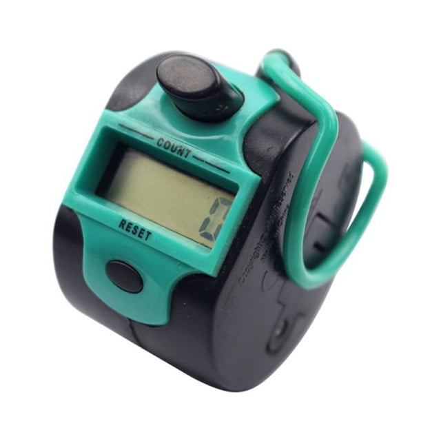 Seitruly Mini contador Tally Hand Held Row Clickers 5 dígitos Handheld Digital Enumerator LCD Sports Counting Tool Supplies Videojuegos y accesorios Verde