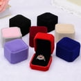 thumbnail image 6 of Naierhg Velvet Engagement Wedding Earring Ring Pendant Jewelry Display Box Gift Case, 6 of 7