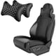 thumbnail image 1 of Reposacabezas de coche de 2 piezas, almohada con patrón de rombo doble, soporte para el cuello, cuero, transpirable, cómoda espuma viscoelástica para asiento de coche, cojín de soporte para reposacabezas Sincero Electrónica, 1 of 5