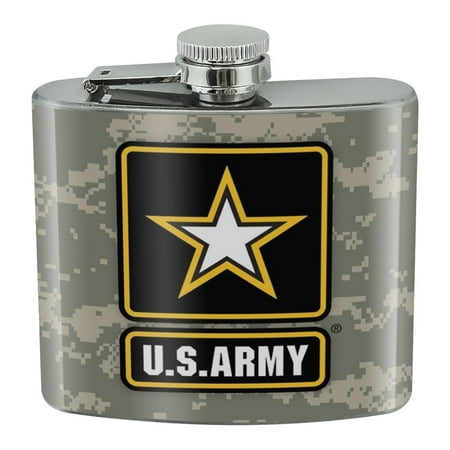 

U.S. Army Logo on Camo Stainless Steel 5oz Hip Drink Kidney Flask