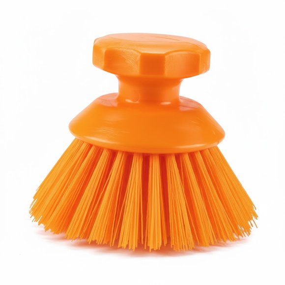 Cepillo De Mano Redondo Para Tallar en Piso Ropa Piedra Madera Metal Brushtech Fibra Pbt Naranja