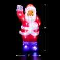 thumbnail image 5 of Northlight LED Lighted Commercial Grade Acrylic Waving Santa Claus Outdoor Christmas Decoration -, 5 of 9