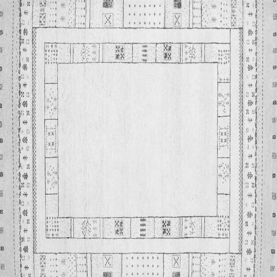 Ahgly Company Indoor Square Solid Gray Modern Area Rugs, 8' Square