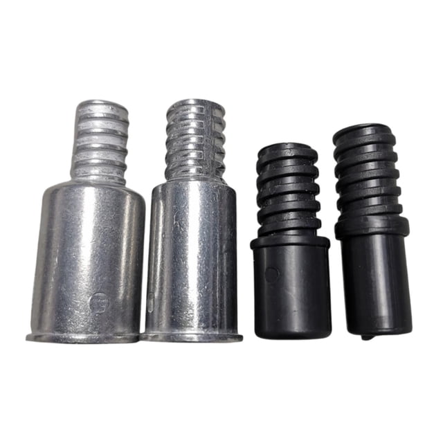 DOLITY Push Broom Handle Threaded Tip for Household Duster Attachment Threaded Head black 4pcs
