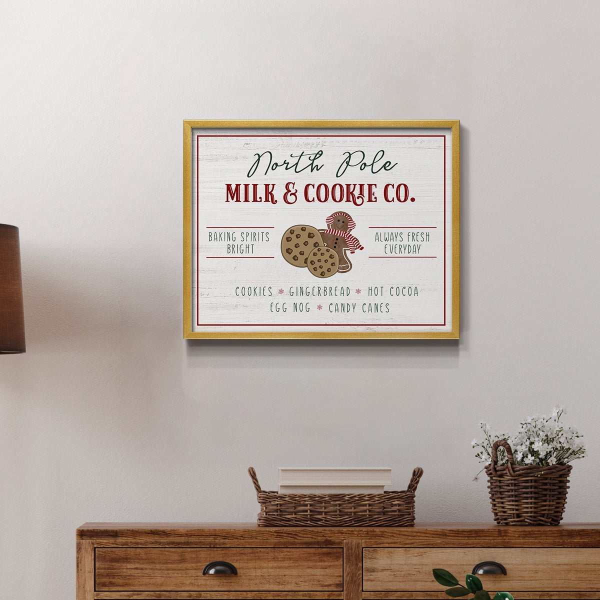 Milk and Cookie Co by Natalie Carpentieri - Restickable Framed Giclée Print