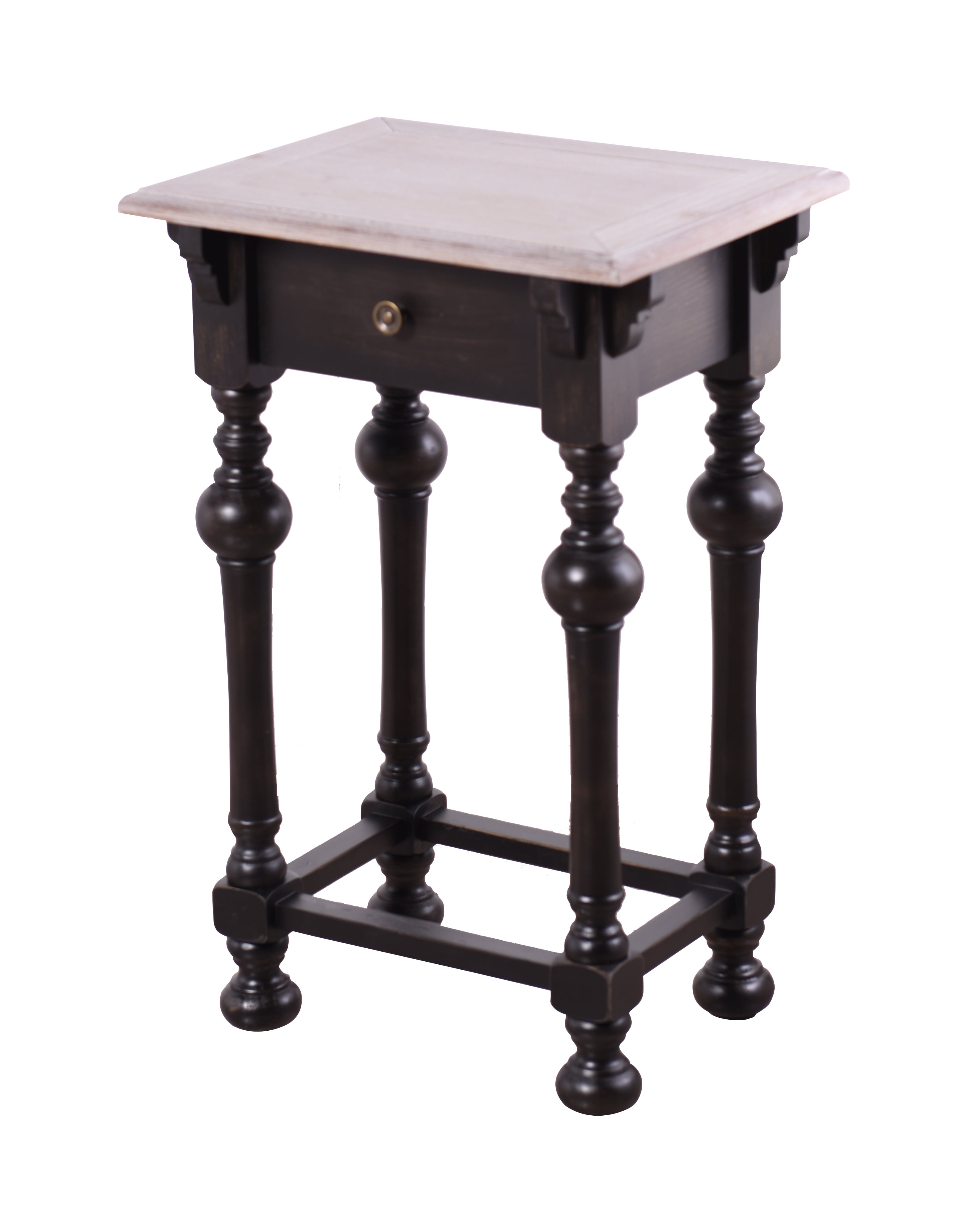 Church St. End Table Black and Grey