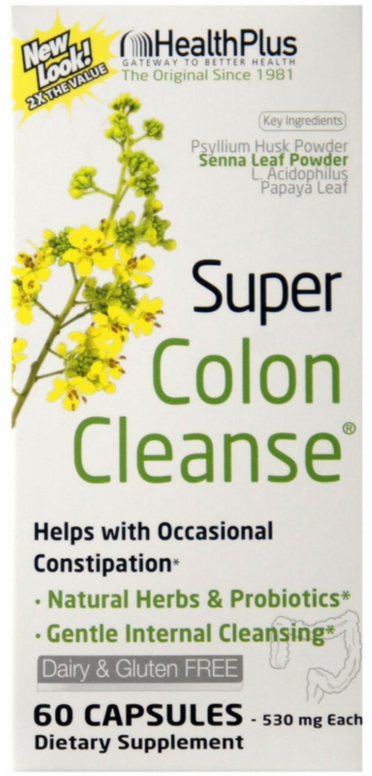 Health Plus Super Colon Cleanse Capsules 60 ea