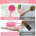 thumbnail image 6 of SUWU Silicone Back Scrubber for Shower Bath Body Brush with Long Handle, BPA-Free, Hypoallergenic, Eco-Friendly for All Skin Back Cleaning Wash for Men Women(Pink), 6 of 7