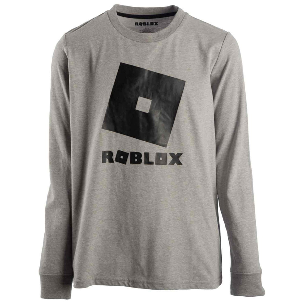 Boys Gray & Black Roblox T-Shirt Long Sleeve Tee Shirt - Walmart.com ...