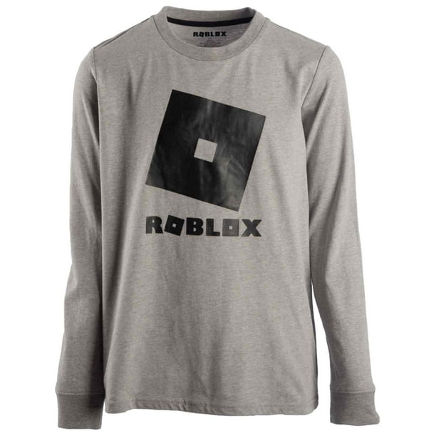 Boys Gray Black Roblox T Shirt Long Sleeve Tee Shirt Walmart Com Walmart Com - black and white long sleeve roblox