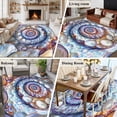 thumbnail image 5 of 6'x9' Area Rugs, Purple Orange Indoor Outdoor Area Rug for Living Room Bedroom, Modern Abstract Art Moire Washable Bathroom Rugs Kitchen Floor Carpet Mats Home Decor Aesthetic, 5 of 8