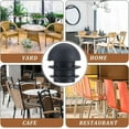 thumbnail image 2 of 60 Pieces 5/8" Round Black Plastic End Caps Chair Leg Feet Plugs Pipe Tubing Post Inserts with Round Head for Metal Table Legs Furniture Sliders Floor Protectors Fences Glide Patio Surface, 2 of 8