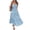 Blue, variant on Dresses for Women Sleeveless Spaghetti Strap Backless Long Maxi Dress with Bowknot Sundress Beach Vacation Clothes
