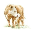 thumbnail image 2 of Robinson, Carol 12x12 Gold Ornate Wood Framed with Double Matting Museum Art Print Titled - Cow and Calf, 2 of 4