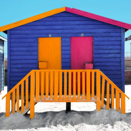 Awesome South Africa Collection Square - Colorful Beach Huts Thirty One & Thirty Two
