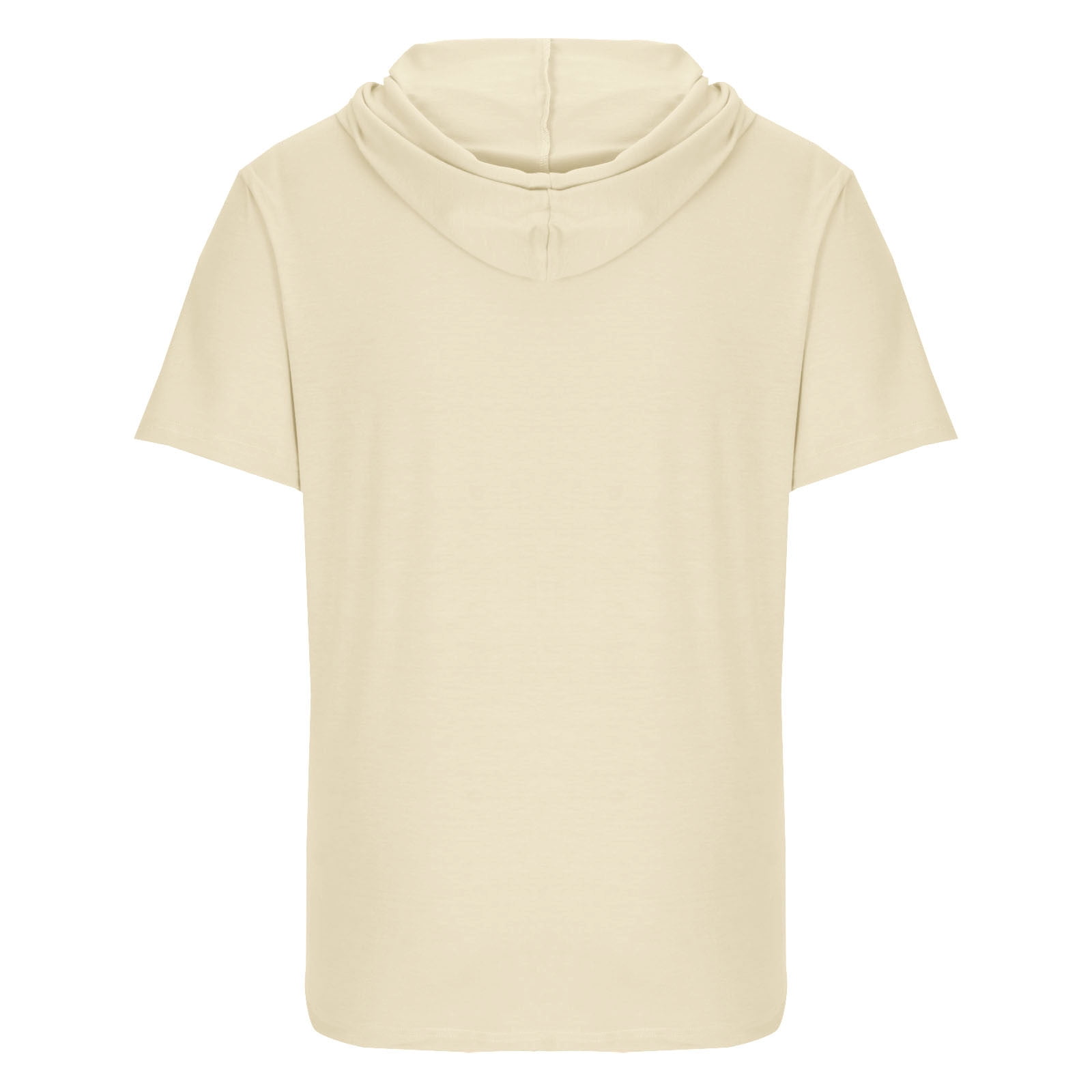 2024 Summer Mens Short Sleeve Hoodies Lightweight Soft Cotton Drawstring Pullover Hooded Sports T-Shirt Tops