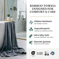 thumbnail image 2 of BedVoyage Luxury Bath Sheet Towels, Extra Large Bathroom Towel, 37x70 Viscose Derived from Bamboo & Cotton, Super Absorbent & Fast Drying Plush Bath Sheets - Charcoal, 2 of 6