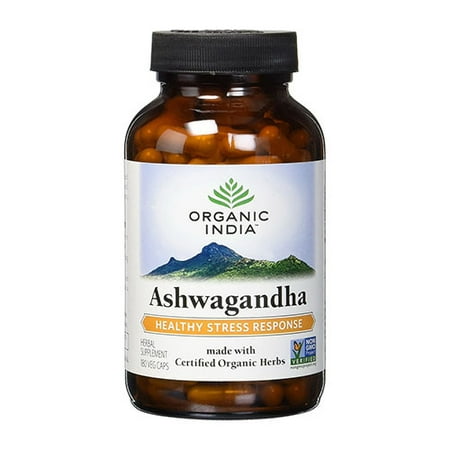 Organic India Ashwagandha supplément de fines herbes Capsules, 180 Ea