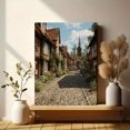 thumbnail image 6 of Tudor Village Cobblestone Street Canvas Print, Living Room Bedroom Kitchen Hallway Decor, 6 of 8