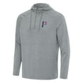 thumbnail image 2 of Men's Antigua Heather Gray Pittsburgh Pirates Spikes Stars and Stripes Team Logo Quarter-Zip Pullover Hoodie, 2 of 3