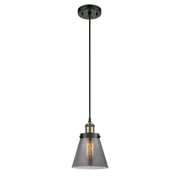 Innovations Lighting 916-1P-9-6 Cone Pendant Cone 6" Wide Mini Pendant - Black Antique