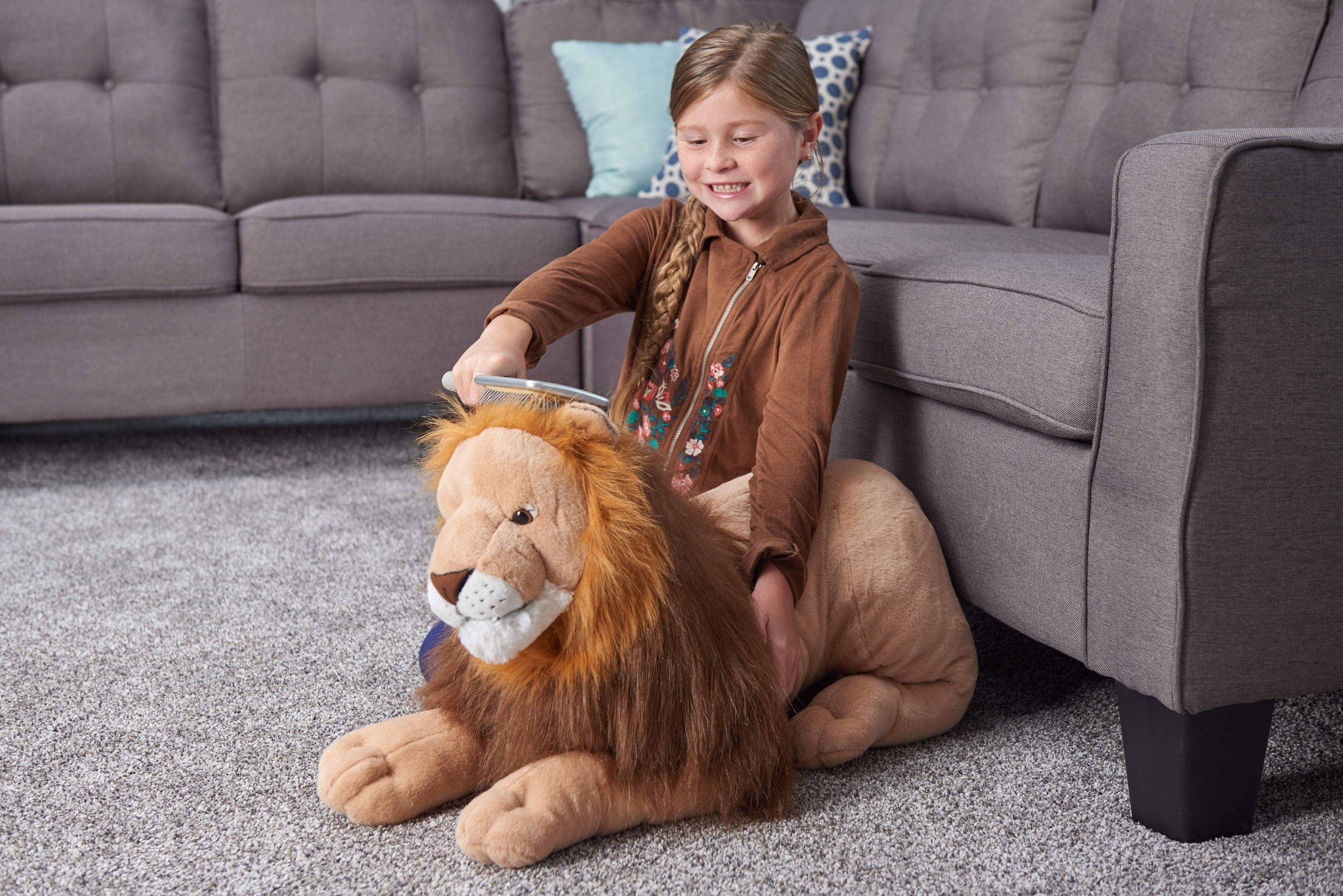Wild Republic Jumbo Lion Plush, Giant Stuffed Animal, Plush Toy, Gifts for Kids, 30 Inches