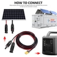 thumbnail image 5 of Lzvxtym Solar to XT60 Charge Extension Cable 12AWG 10FT Solar Connector to XT60 Adapter Cable for Solar Panel RV Portable Power,IP67 Waterproof, 5 of 9
