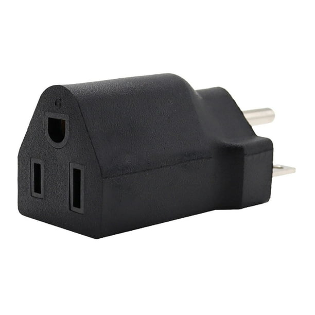 Yuarrent Portable 110- to 220-240V Plug Adapter Black carpas 6-15R a 5-15R