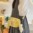 thumbnail image 4 of Kawaii Mini Purse Cute Small Wallets Aesthetic Bear Kaychain Crossbody Bag Ita Messenger Bag Accessories Preppy Stuff (Yellow,Small), 4 of 11