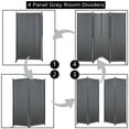 thumbnail image 5 of Room Dividers Folding Privacy Screens 4 Panel Partition Temporary Wall Divider Freestanding Separator for Office, Hospital, School, 5 of 6