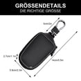 thumbnail image 1 of Qarigey Cartera para llaves compacta negra para hombres y mujeres, bolsa para llaves portátil de amplia compatibilidad para hombres y mujeres Carteras, 1 of 6